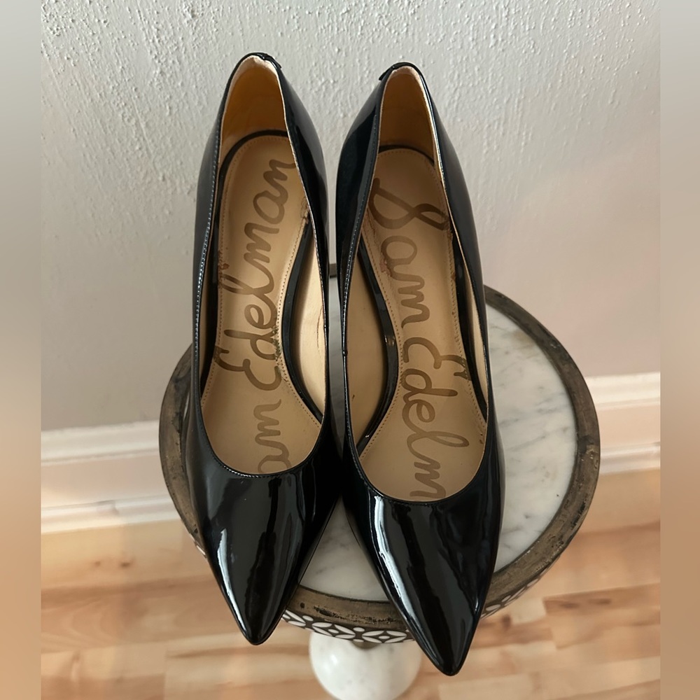 Sam Edelman Hazel pointed toe pump black patent leather size 8.5 W